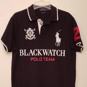 Polo Ralph Lauren Big Pony Blackwatch Polo Team Crest Men's Custom Fit Large
